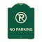 Signmission Designer Series-No Parking Small, Green Heavy-Gauge Aluminum, 24" x 18", G-1824-9816 A-DES-G-1824-9816 - alternate 1